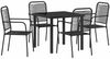 vidaXL Garten Essgruppe 5 pcs Schwarz Pulverbeschichteter Stahl 3379157 Bild 2