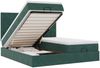 vidaXL Ottoman-Bett mit Matratzen & LEDs Dunkelgrün 200x200 cm Samt 3314666 Bild 2