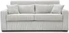 Vente-unique - MONDOVI Sofa SamtStoff Beige - B 208 cm96 cm x H 90 cm x L 214 cm Bild 4