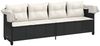vidaXL Sonnenliege mit Dach und Kissen Schwarz Poly Rattan 368335 Bild 4