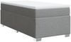 vidaXL Boxspringbett mit Matratze Hellgrau 100x200 cm Stoff 3285109 Bild 2