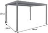 Mendler 'HWC-L41' Pergola ohne Seitenwände, Metall weiß, 3x3,7 m, ohne Seitenwände Bild 3