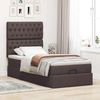 vidaXL Ottoman-Bett mit Matratze Dunkelbraun 90x200 cm Stoff 3313212 Bild 3