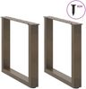 vidaXL Couchtischbeine U-Form 2 Stk. Naturstahl 50x(42-43) cm Stahl 4013159 Bild 3