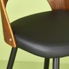 Signature Barstuhl aus schwarzem Vinyl L45 cm - AUSTIN - Blau Bild 3