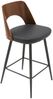 Signature Barstuhl aus schwarzem Vinyl L45 cm - AUSTIN - Blau Bild 5