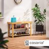 Casaria Schuhregal Schuhbank Schuhablage Regal Akazie Holz 90cm Bild 2