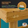 Casaria Schuhregal Schuhbank Schuhablage Regal Akazie Holz 90cm Bild 4