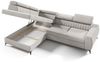 Ecksofa Schlafsofa Sofa TORONTO Stoff Element Beige Ottomane Links Bild 3