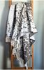 Jacquard Plaid "Snake" Python 130x180 cm 100% feine Merinowolle braun Bild 3