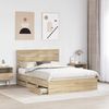 vidaXL Bettrahmen Sonoma-Eiche 140 x 200 cm Ingenieurs Holz 3411829 Bild 3