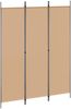 vidaXL 3-teiliger Raumteiler Beige 150 x 200 cm Stoff 42039207 Bild 2