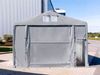 Lagerzelt 8x12 m Zelthalle Industriezelt mit Oberlicht 3m Seitenhöhe PVC Plane 850 N grau 100% wasserdicht mit Hochziehtor Bild 3