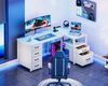 ODK Schreibtisch mit 6 Schubladen & integrierter Steckdose + 2 USB, L-Form 140x80 cm (1-St), umkehrbarer Eckschreibtisch, Computertisch & Gaming-Tisch Bild 4