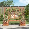 Spalier mit Blumenkasten und Sitzflächen, Holz-Pflanzengitter, Pflanzkasten, Rankgitter, Rankhilfe Bild 2