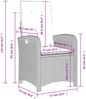 vidaXL Gartensessel mit Kissen 2 Stk. Verstellbar Schwarz Poly Rattan 365169 Bild 2