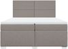 vidaXL Boxspringbett mit Matratze Taupe 200x200 cm Stoff 3290592 Bild 4