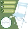 Albatros Bistroset 3-teilig Blau – Bistrotisch mit 2 Stühlen – klappbare Stühle und Tisch aus robustem Metall – optimal als Balkonmöbel Set oder Gartenmöbel in modernem Design Bild 2