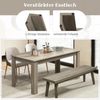 Esstisch Holz 160 x 80 cm großer Tisch rechteckiger Küchentisch Speisetisch Natur Bild 4