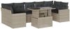 vidaXL 8-tlg. Garten-Sofagarnitur mit Kissen Hellgrau Poly Rattan 3267152 Bild 2