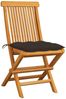 vidaXL Gartenstühle mit Taupe Kissen 2 Stk. Massivholz Teak 3062483 Bild 2