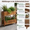 Hochbeet HWC-P83, Blumen-/Pflanzkasten Blumenregal Ablage, Outdoor Akazie Holz FSC®-zertifiziert 90 x 95 x 31 cm ~ schwarz Bild 2