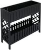 Hochbeet HWC-P83, Blumen-/Pflanzkasten Blumenregal Ablage, Outdoor Akazie Holz FSC®-zertifiziert 90 x 95 x 31 cm ~ schwarz Bild 5
