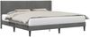 vidaXL Bettrahmen mit Kopfteil Dunkelgrau 200 x 200 cm Samt 42027528 Bild 2