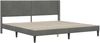 vidaXL Bettrahmen mit Kopfteil Dunkelgrau 200 x 200 cm Samt 42027528 Bild 3