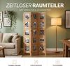 3 fach Paravent Raumteiler Holz Trennwand in natur Foto Fotowand Bild 5