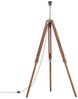 vidaXL Stativlampe Honigbraun und Weiß Teak Massivholz 141 cm 288077 Bild 5