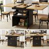Ausziehtisch 110–140 cm mit Stauraum, ausziehbaren Tabletts, Soft-Close, MDF Esstisch erweiterbar modern Bild 4