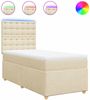 vidaXL Boxspringbett mit Matratze Creme 90x200 cm Stoff 3293482 Bild 2