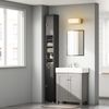 SoBuy BZR34-II-SCH Badezimmer-Hochschrank, MDF, Lackiert, Dunkelgrau, 20 x 180 x 20 cm Bild 5