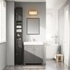SoBuy BZR34-II-SCH Badezimmer-Hochschrank, MDF, Lackiert, Dunkelgrau, 20 x 180 x 20 cm Bild 4
