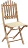 vidaXL Klappbare Gartenstühle 2 Stk. mit Kissen Bambus 3063989 Bild 2