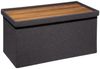 Sitzhocker mit Ablagefach, schwarz Bild 2