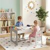 TLGREEN Kindertisch mit 2 Stühlen, Kindersitzgruppe (Kinder Tisch Stuhl Set mit wendbarer Tischplatte, 80 x 48 x 48 cm), Kinderschreibtisch für Schule, Kindertagesstätte, Kinderzimmer Bild 2
