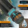 Arendo Trinkflasche Outdoor-Wasserfilterflasche 750 ml, Easy-Press, mit Karabiner, 1500 l, bis 99,99 % Viren/Bakterien, Mikroplastik & viele Chemikalien Bild 4