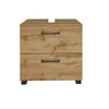 Waschbeckenunterschrank >Manchester< (B/H/T: 60x55x35 cm) in wotaneiche aus MDF Bild 2