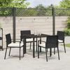 vidaXL Garten Essgruppe 5 pcs Schwarz Pulverbeschichteter Stahl 3379234 Bild 4