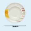 KHG 4er Set Pastateller, extra groß mit 30cm Durchmesser in Nudelsorten Print, perfekt für Gastro und Zuhause, hochwertiges Porzellan, Suppenteller, Salatteller, Spülmaschinengeeignet Bild 2