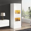 Merax Standvitrine Vitrine mit LED-Beleuchtung inkl. APP (1-St) Hochschrank mit erstellbaren Glasböden & Kippsicherung, 61x42x162 cm Bild 3