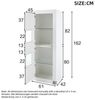 Merax Standvitrine Vitrine mit LED-Beleuchtung inkl. APP (1-St) Hochschrank mit erstellbaren Glasböden & Kippsicherung, 61x42x162 cm Bild 4