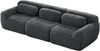 Sofa, modulares Ecksofa mit großzügiger Sitzfläche, Plüschstoff, Grau, ohne Montage,291*104*73 cm Bild 5