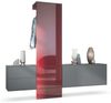 Garderobe Carlton Set 1, Flur-Garderobe aus Deko-Paneel, Schubladen-Kommode & Schuhschrank, Anthrazit matt / Bordeaux Hochglanz (209 x 193 x 35 cm) Bild 5