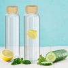 6x Trinkflasche mit Bambusdeckel 500ml Bild 2
