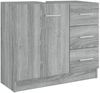 vidaXL Waschbeckenschrank Grau Sonoma 63x30x54 cm Holzwerkstoff 815631 Bild 2