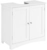 COSTWAY Waschbeckenunterschrank Badezimmerschrank mit 2 Türen, Weiß, 60x30x60cm Bild 5