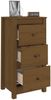2 Stk. Sideboards, Kommoden Honigbraun 40x35x80 cm Massivholz Kiefer Bild 4